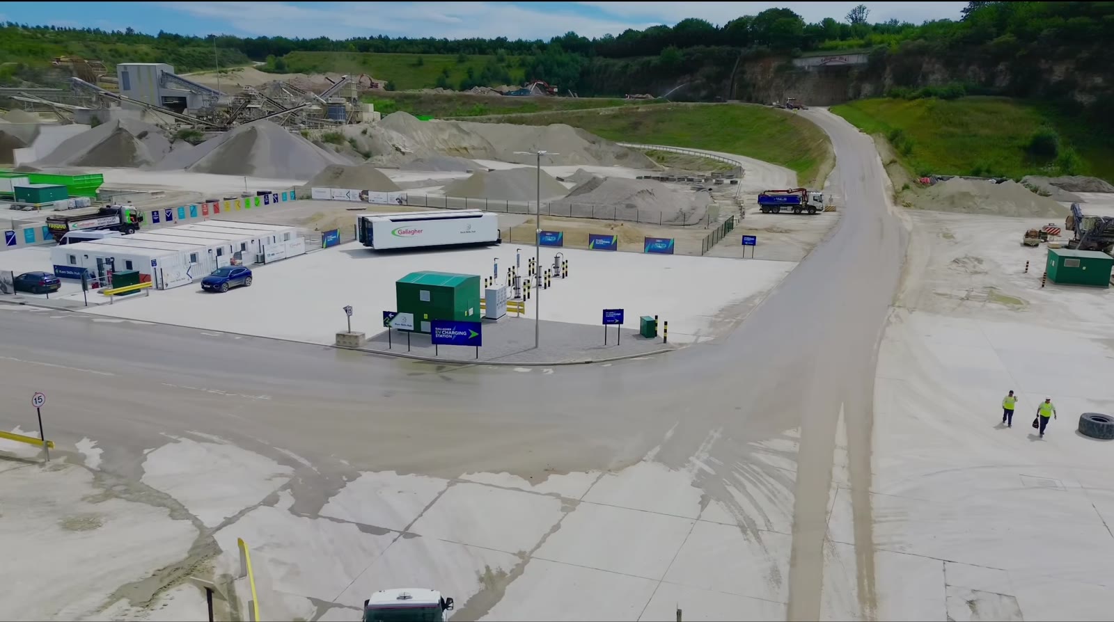 Aerial view over the Gallagher quarry